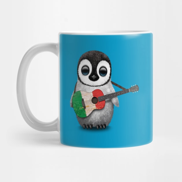 Baby Penguin Playing Italian Flag Guitar by jeffbartels